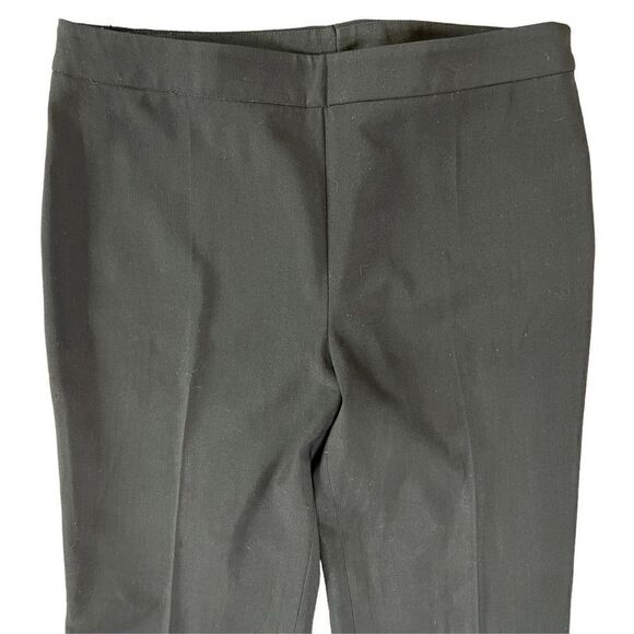 Akris Punto Black Cuffed Wool Flat Front Pant Size 12 - Picture 3 of 8